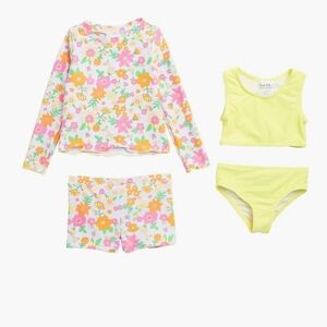 Nicole Miller 4 Pc Swim Set, Size 10